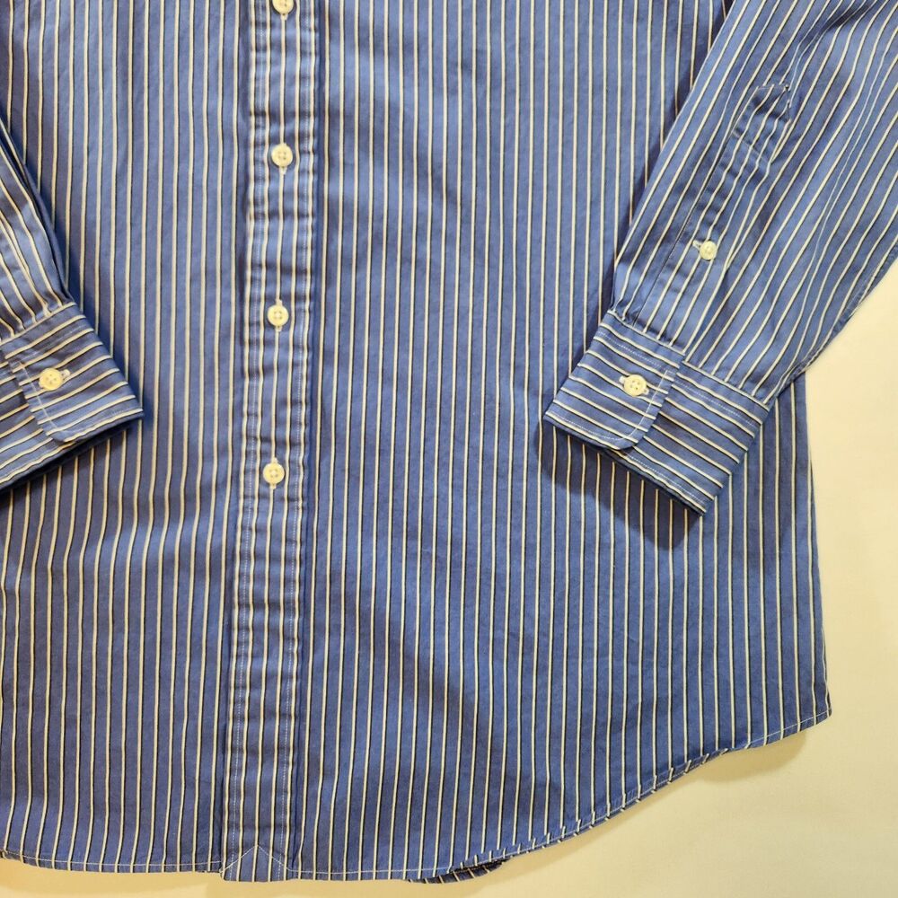 Polo Ralph Lauren Mens Button Shirt Size Large Blue Black White Stripes - Picture 4 of 14
